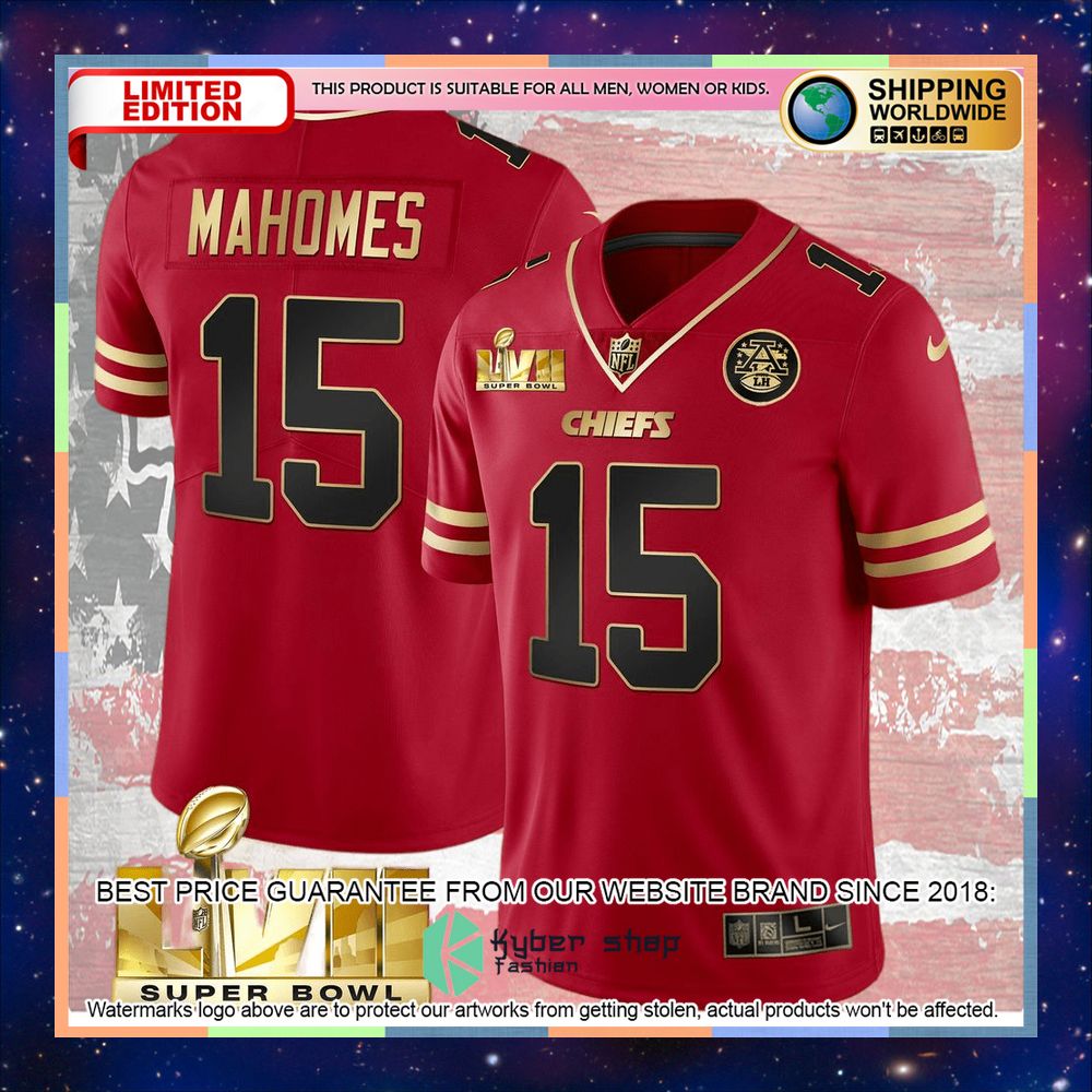 Black Red SUPER BOWL LVII Patrick Mahomes 15 Football Jersey 6 black red super bowl lvii patrick mahomes 15 football jersey 2 910