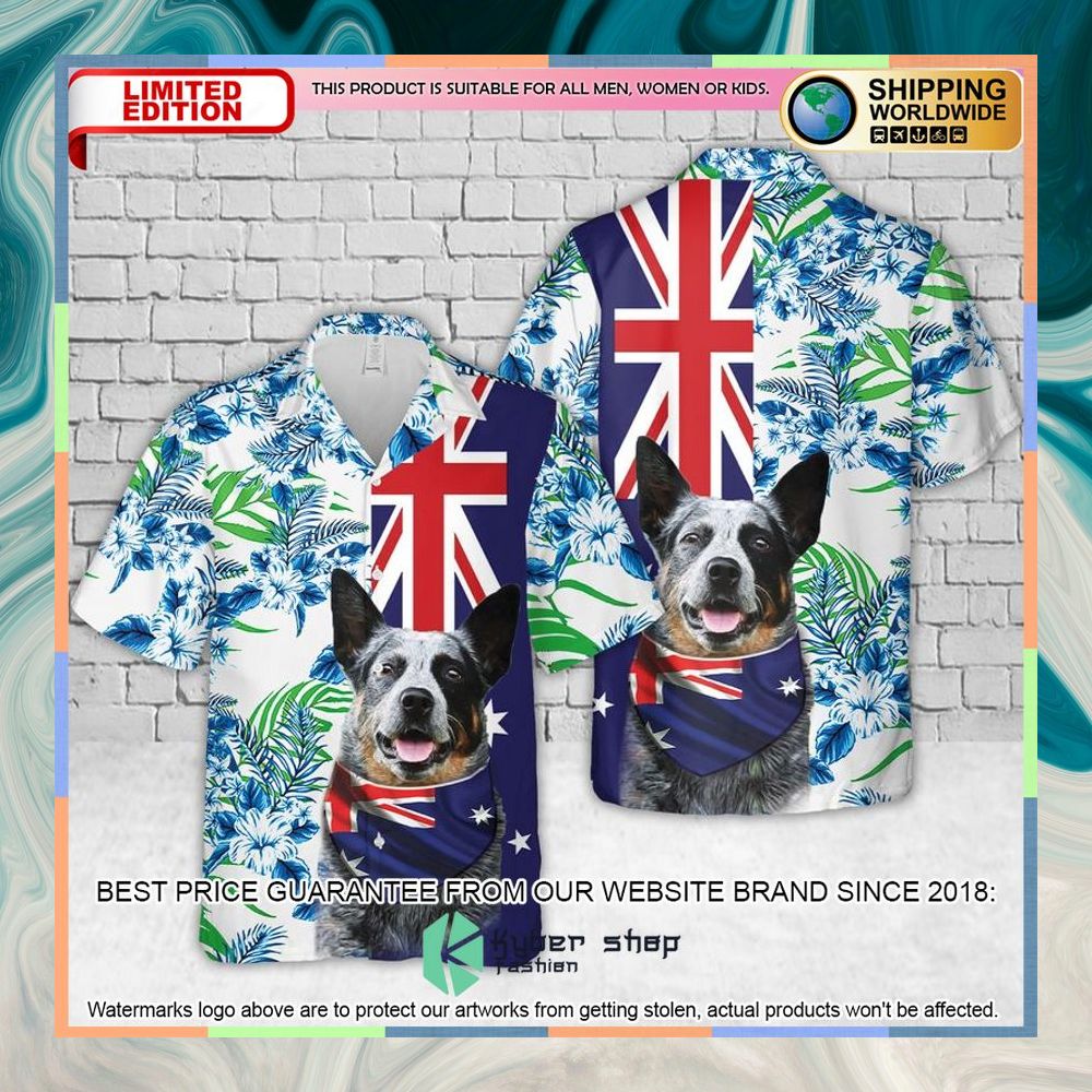 Blue Heeler Australian Cattle Dog Australia Day Hawaiian Shirt 3 Blue Heeler Australian Cattle Dog Australia Day Hawaiian Shirt word3