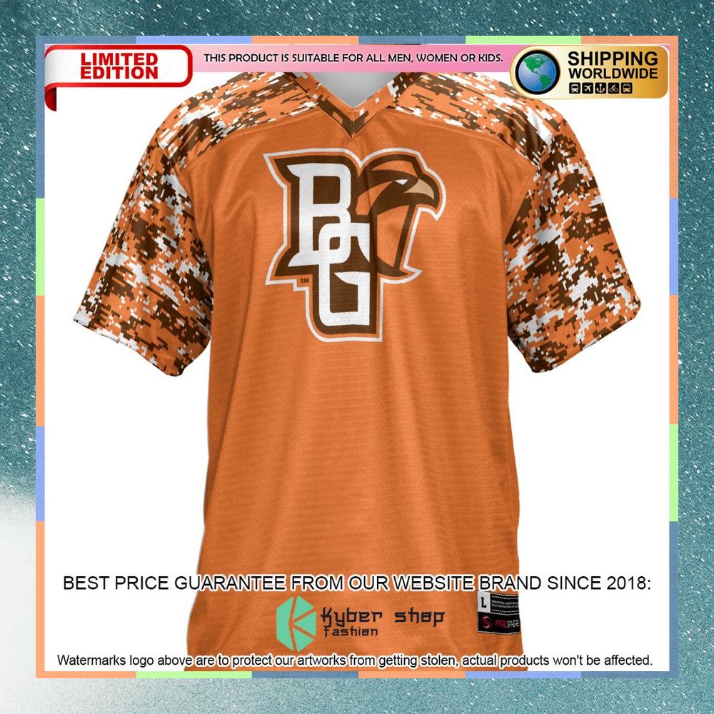 Bowling Green St. Falcons Orange Football Jersey 6 Bowling Green St. Falcons Orange Football Jersey word2