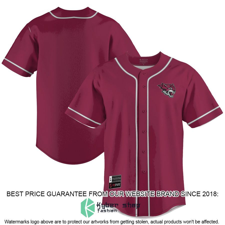 Cal State Chico Wildcats Cardinal Baseball Jersey word3