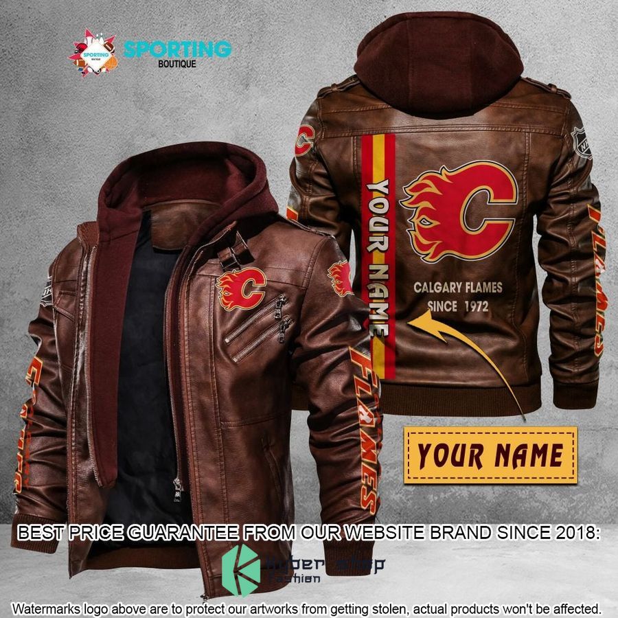 calgary flames leather jacket 2 843