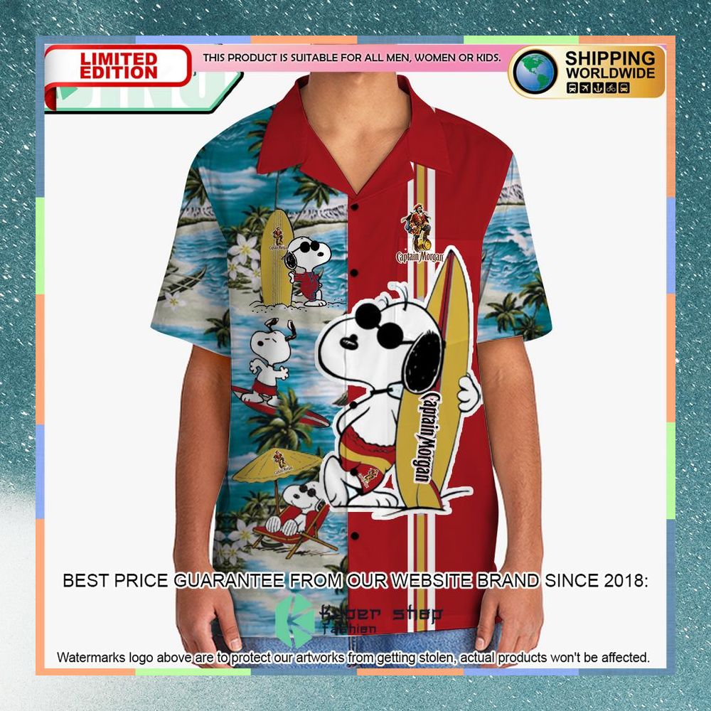 Captain Morgan Snoopy Hawaiian Shirt and Shorts 5 captain morgan snoopy hawaiian shirt and shorts 2 832
