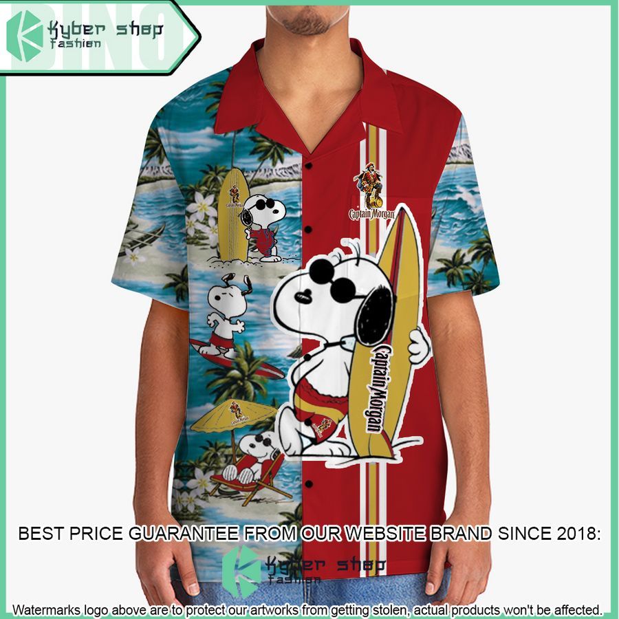 captain morgan snoopy hawaiian shirt and shorts 2 974