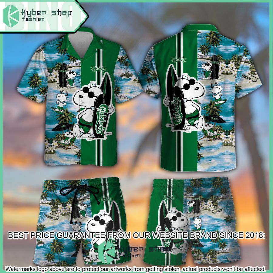 carlsberg snoopy hawaiian shirt and shorts 1 170