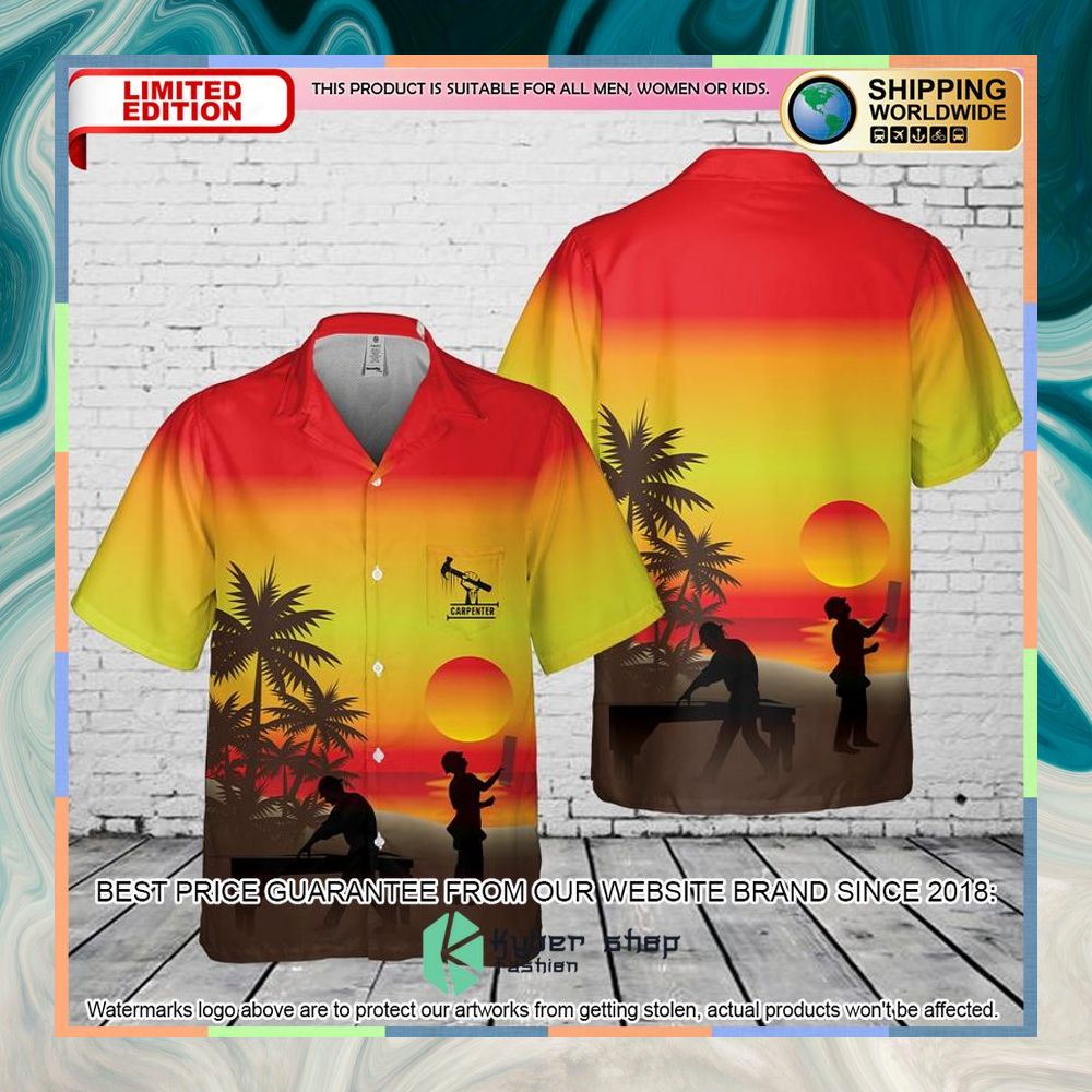 Carpenter Sunset Pocket Hawaiian Shirt 3 Carpenter Sunset Pocket Hawaiian Shirt word1