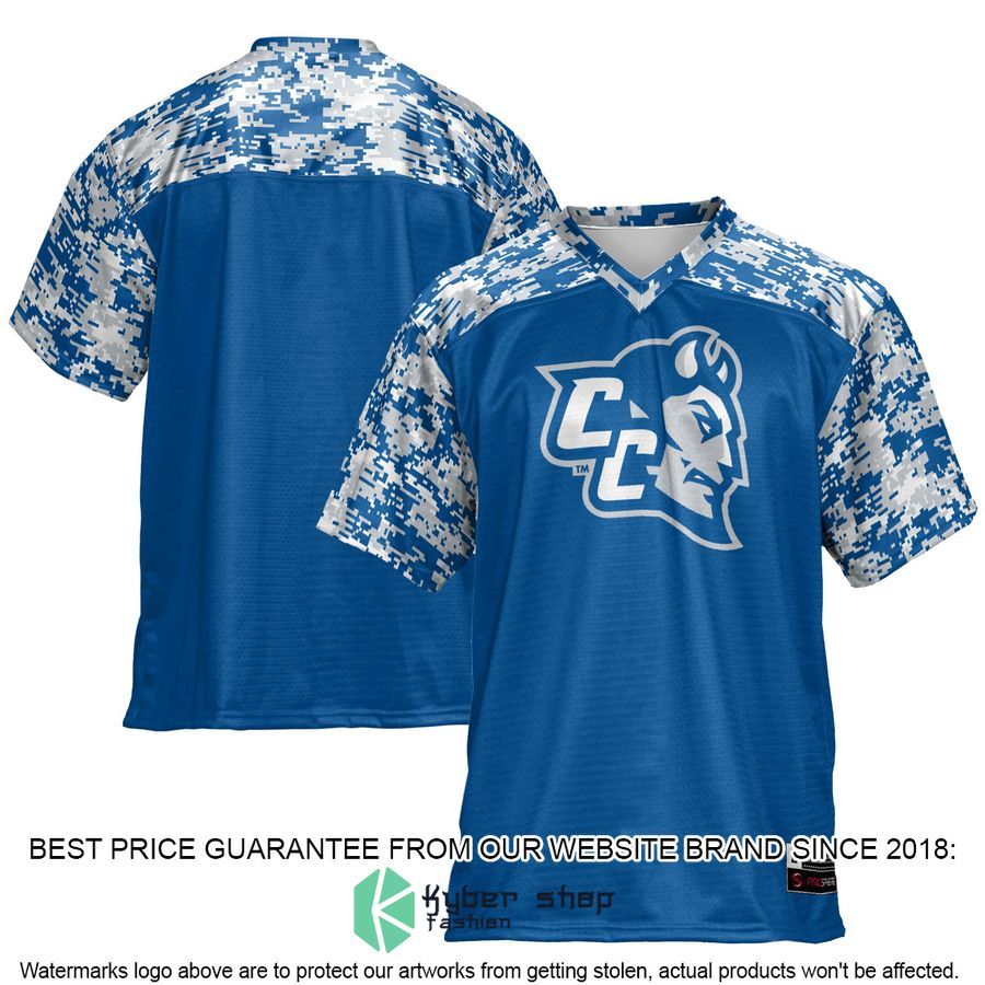 Central Connecticut State Blue Devils Royal Football Jersey 4 Central Connecticut State Blue Devils Royal Football Jersey word1