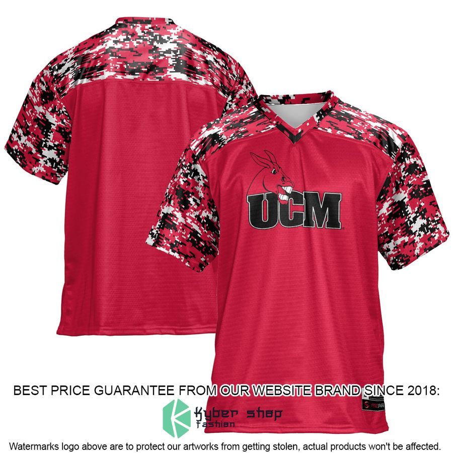 Central Missouri Mules Cardinal Football Jersey