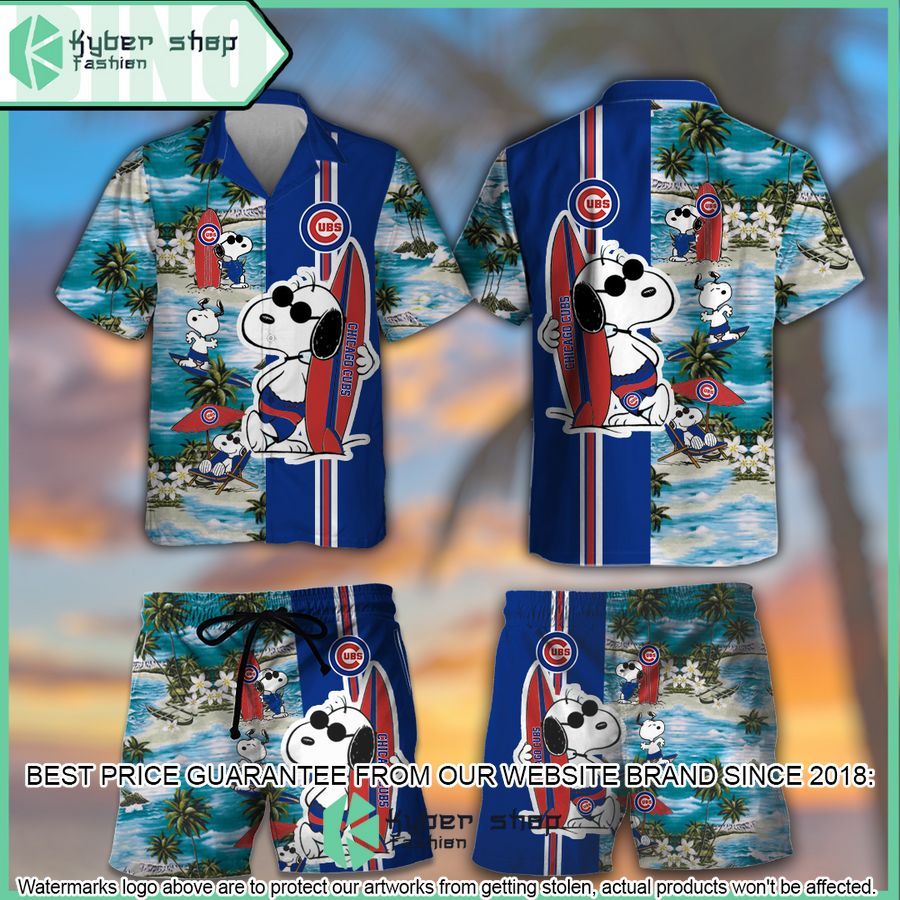 chicago cubs snoopy hawaiian shirt short 1 465