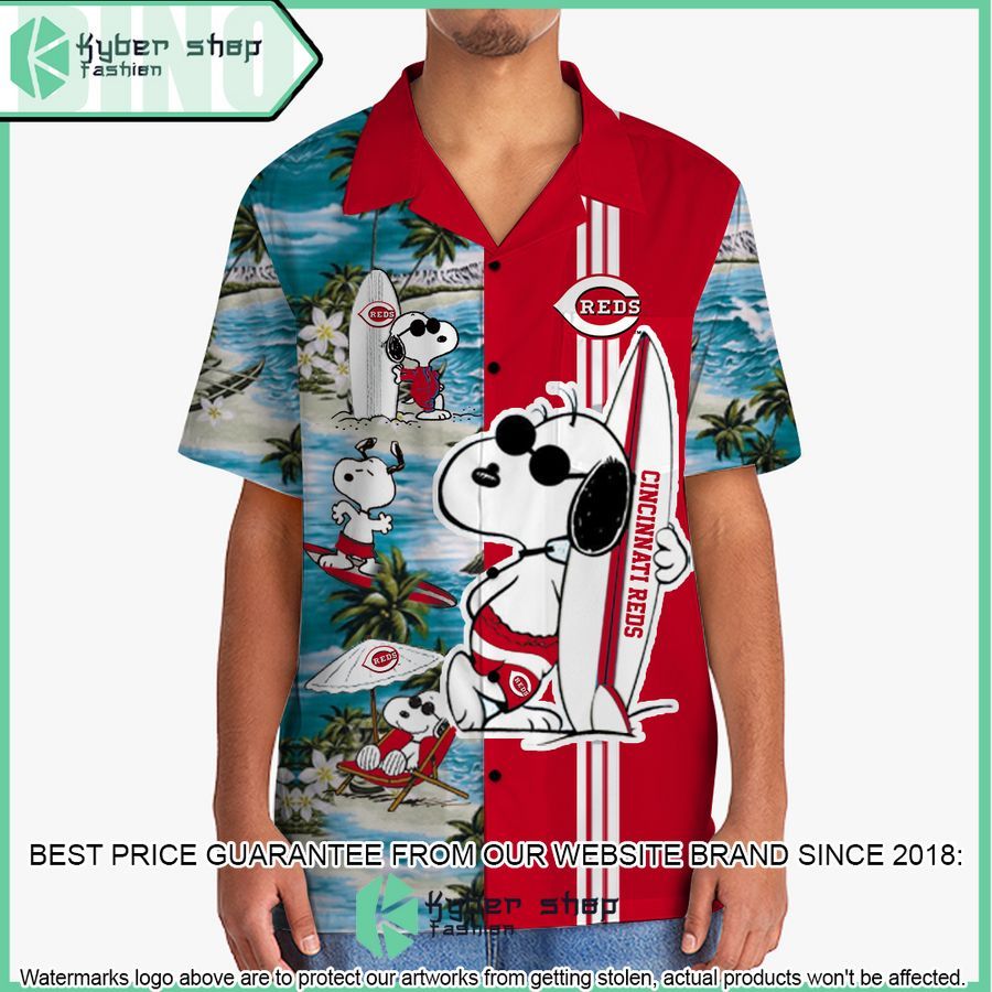 cincinnati reds snoopy hawaiian shirt short 2 328