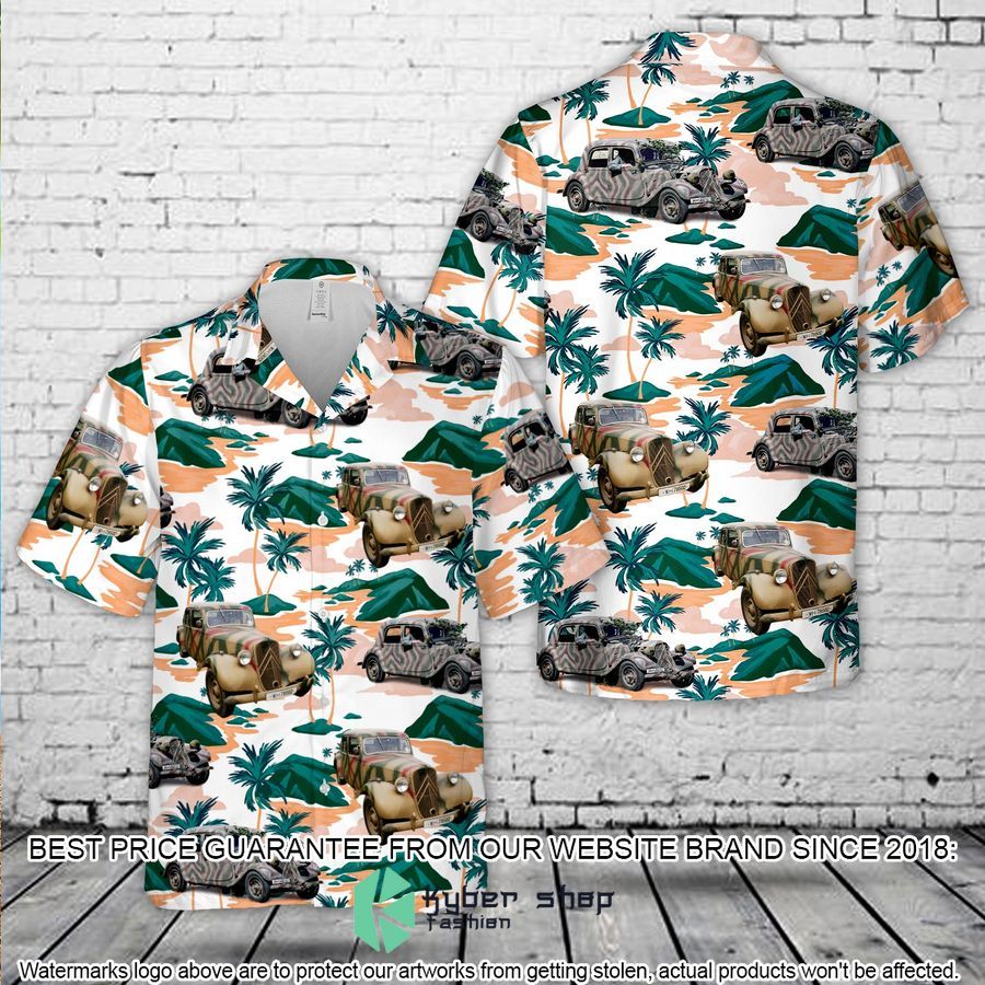 Citroen 11CV Traction staff car WW2 Hawaiian Shirt