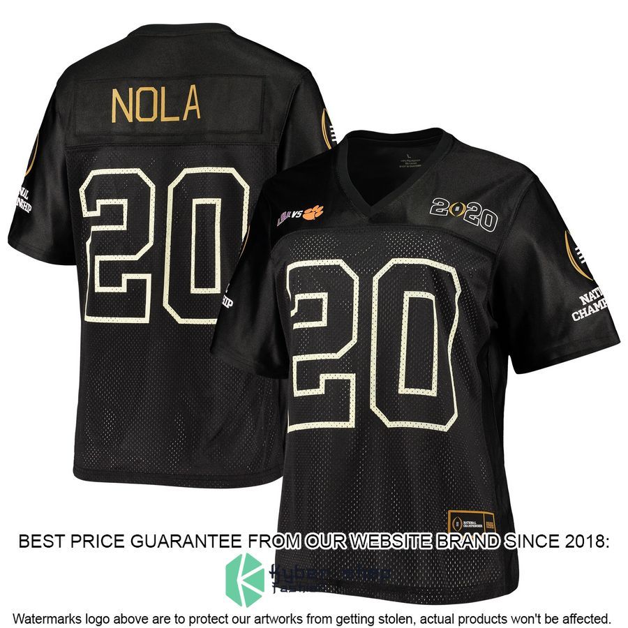 Clemson Tigers vs LSU Tigers Fanatics Branded Women's 2020 College Football Playoff National Championship Matchup Black Football Jersey