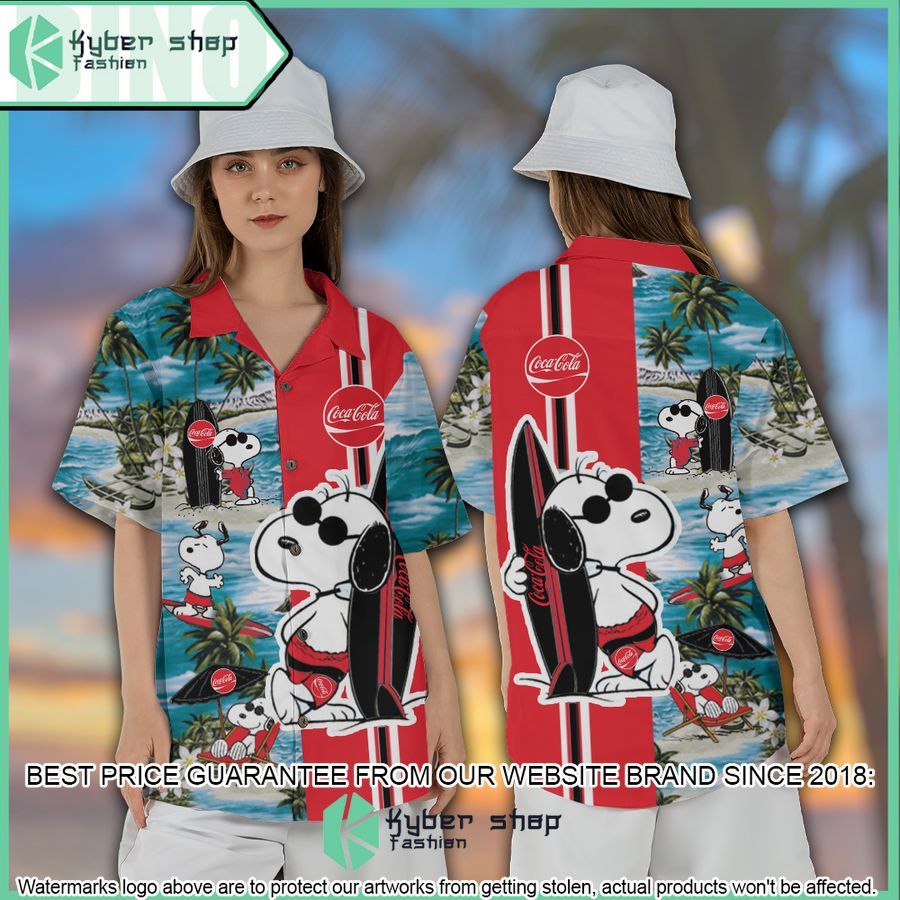coca cola snoopy hawaiian shirt and shorts 1 360