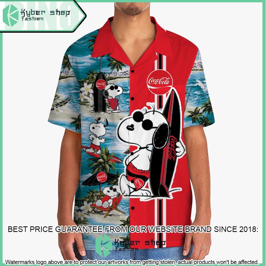 coca cola snoopy hawaiian shirt and shorts 2 648
