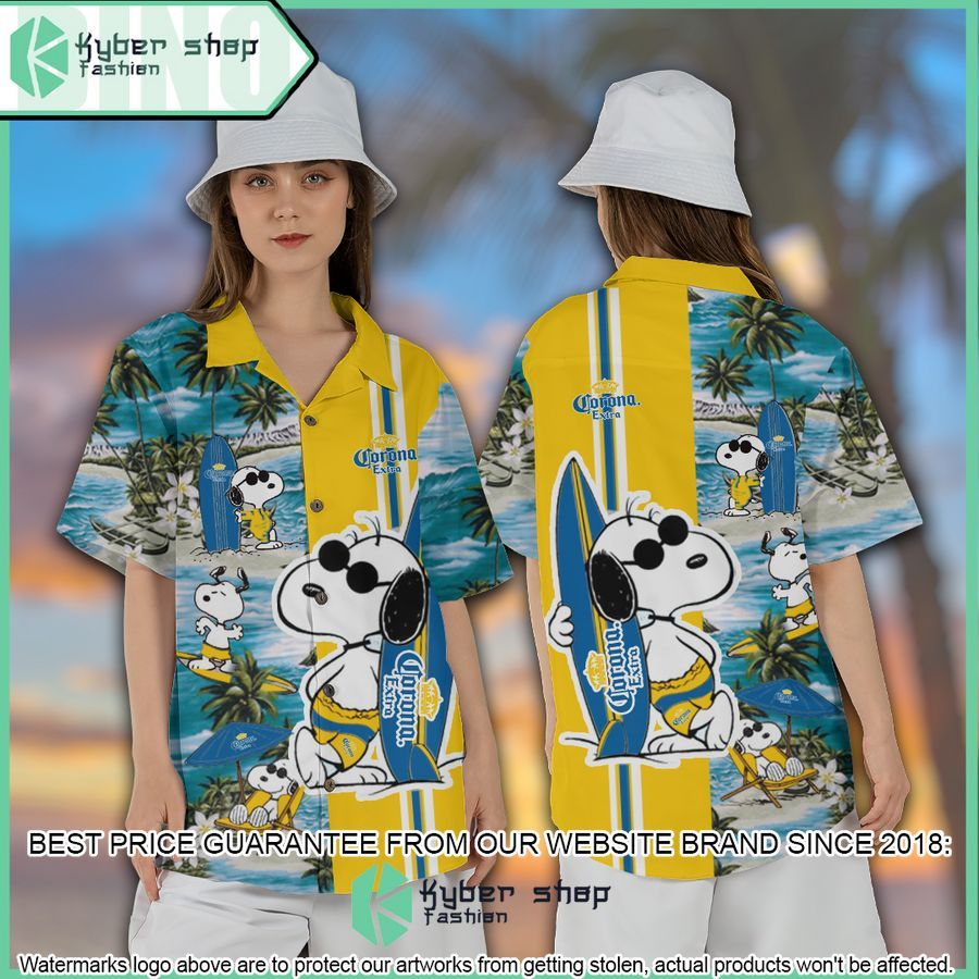 corona snoopy hawaiian shirt and shorts 1 246