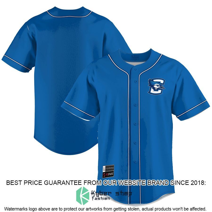Creighton Bluejays Blue Baseball Jersey word2
