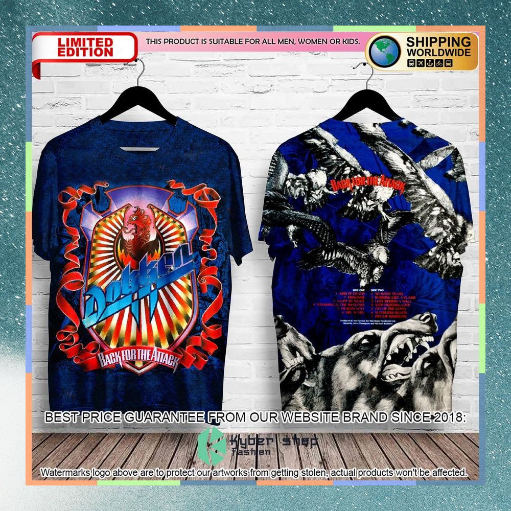 dokken band back for the attack album t shirt 1 579