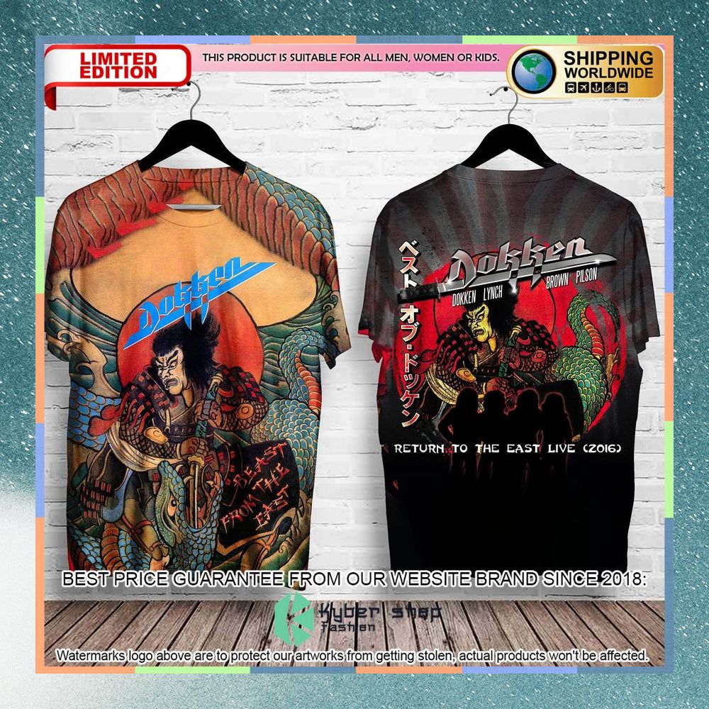 dokken band beast from the east album return to the east live t shirt 1 205