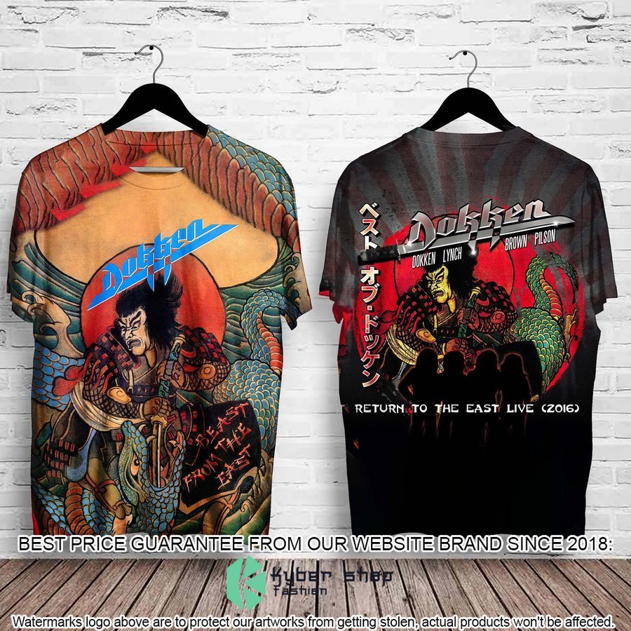dokken band beast from the east album return to the east live t shirt 1 433