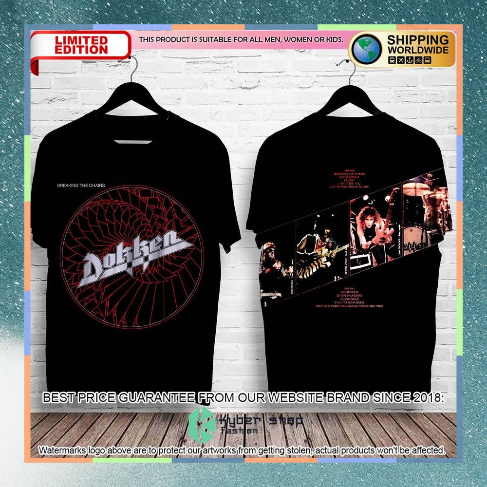 dokken band breaking the chains album t shirt 1 225