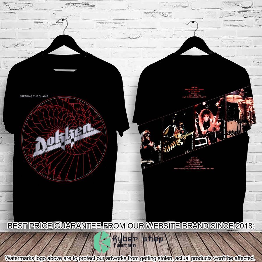 dokken band breaking the chains album t shirt 1 378