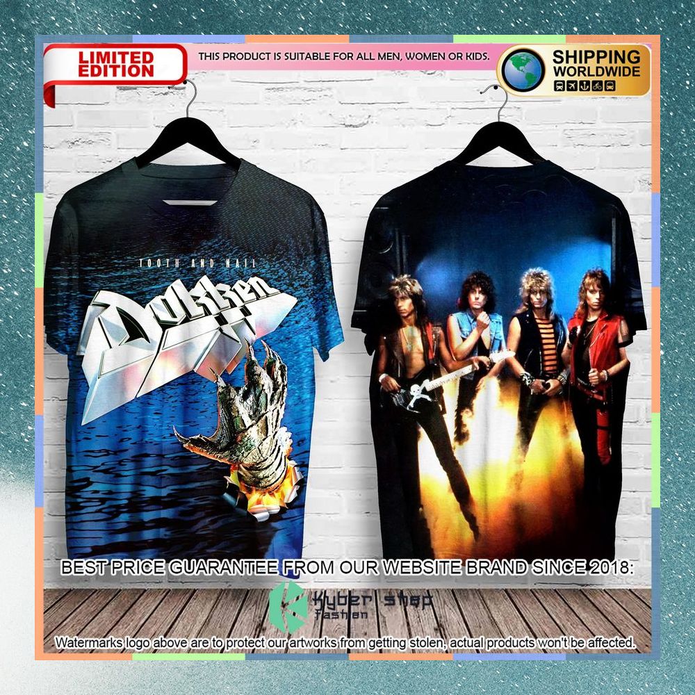 dokken band tooth and nail album t shirt 1 320