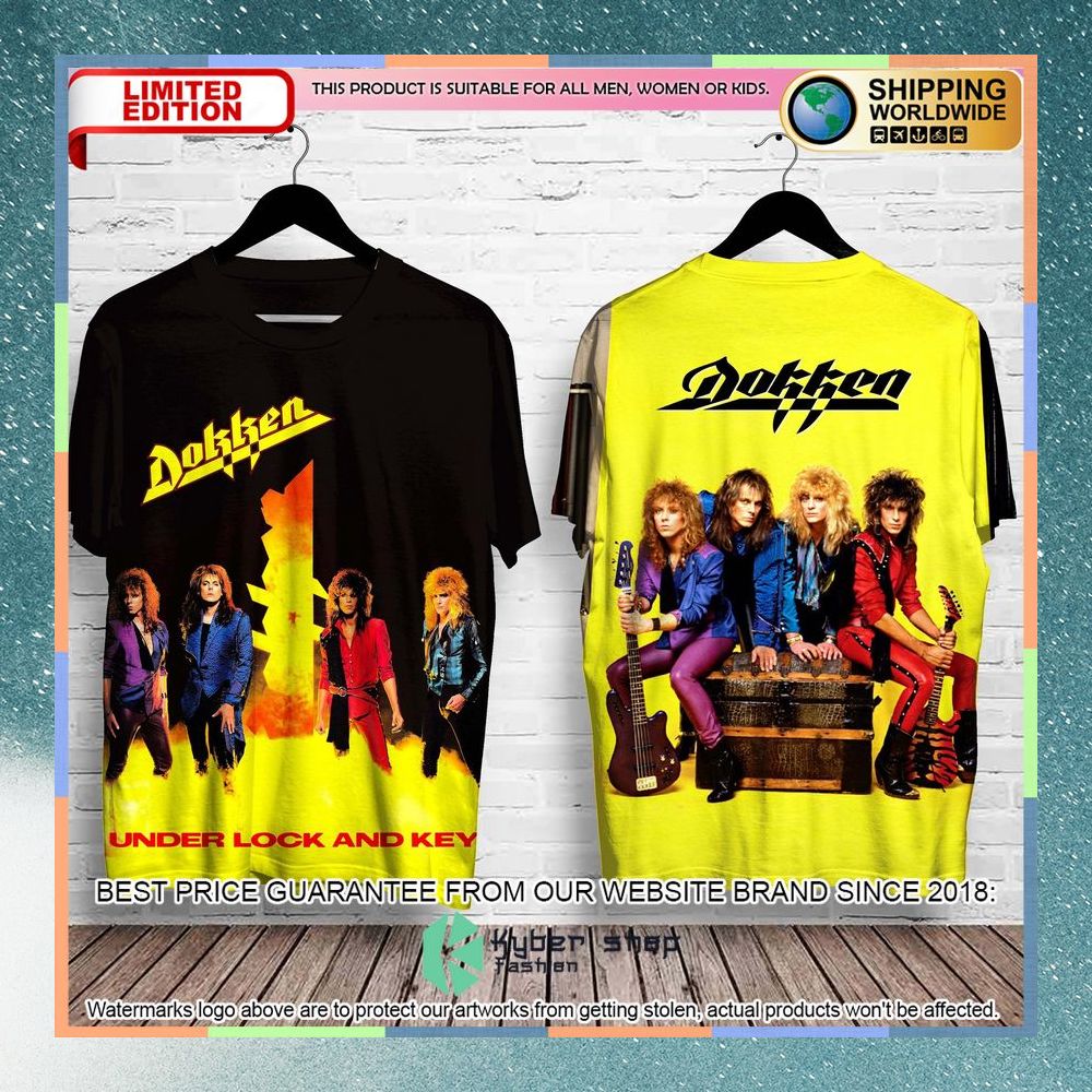 dokken band under lock and key album t shirt 1 541