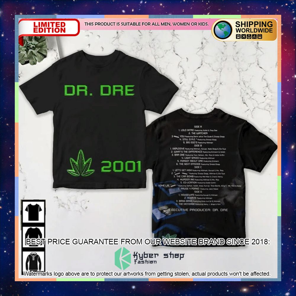 Dr Dre 2001 Album T Shirt 3 dr dre 2001 album t shirt 1 454