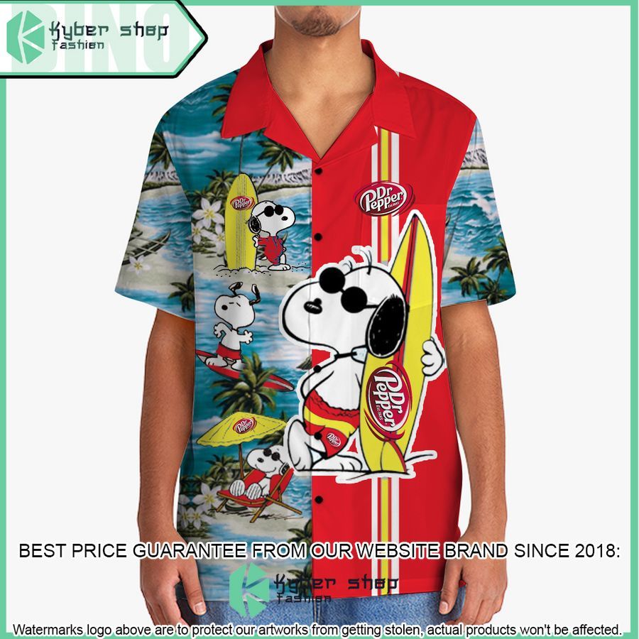 dr pepper snoopy hawaiian shirt and shorts 2 968