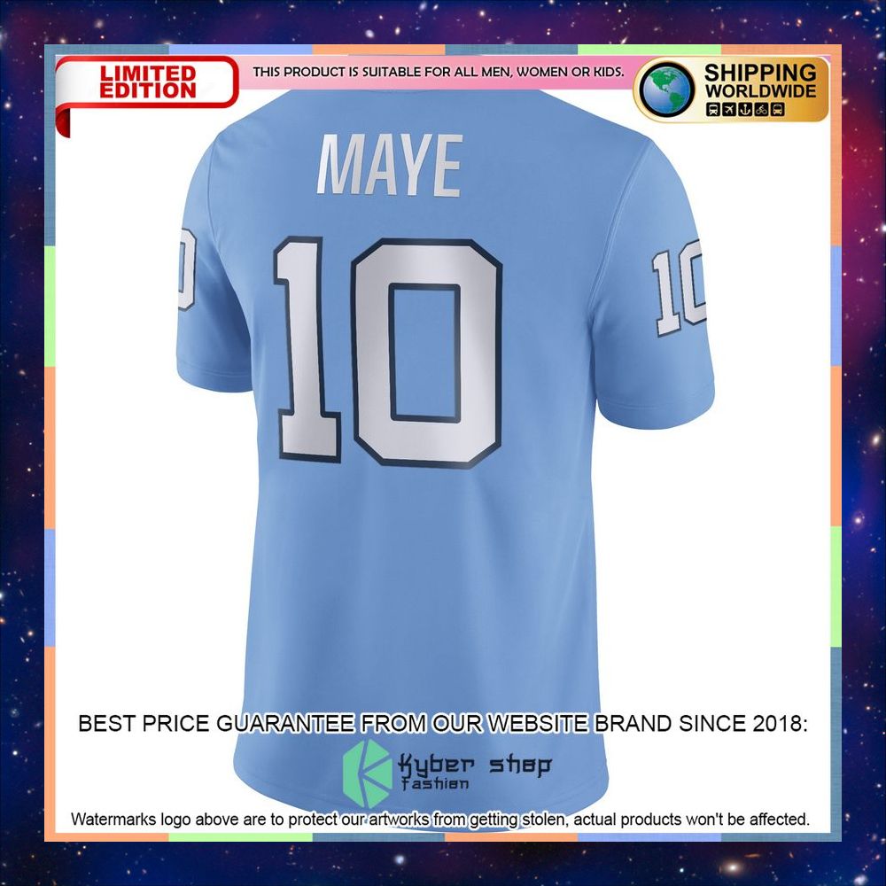 Drake Maye North Carolina Tar Heels Jordan Brand NIL Carolina Blue Football Jersey 7 Drake Maye North Carolina Tar Heels Jordan Brand NIL Carolina Blue Football Jersey word2