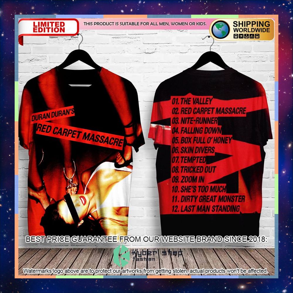 Duran Duran Red Carpet Massacre Album T Shirt 3 duran duran red carpet massacre album t shirt 1 969