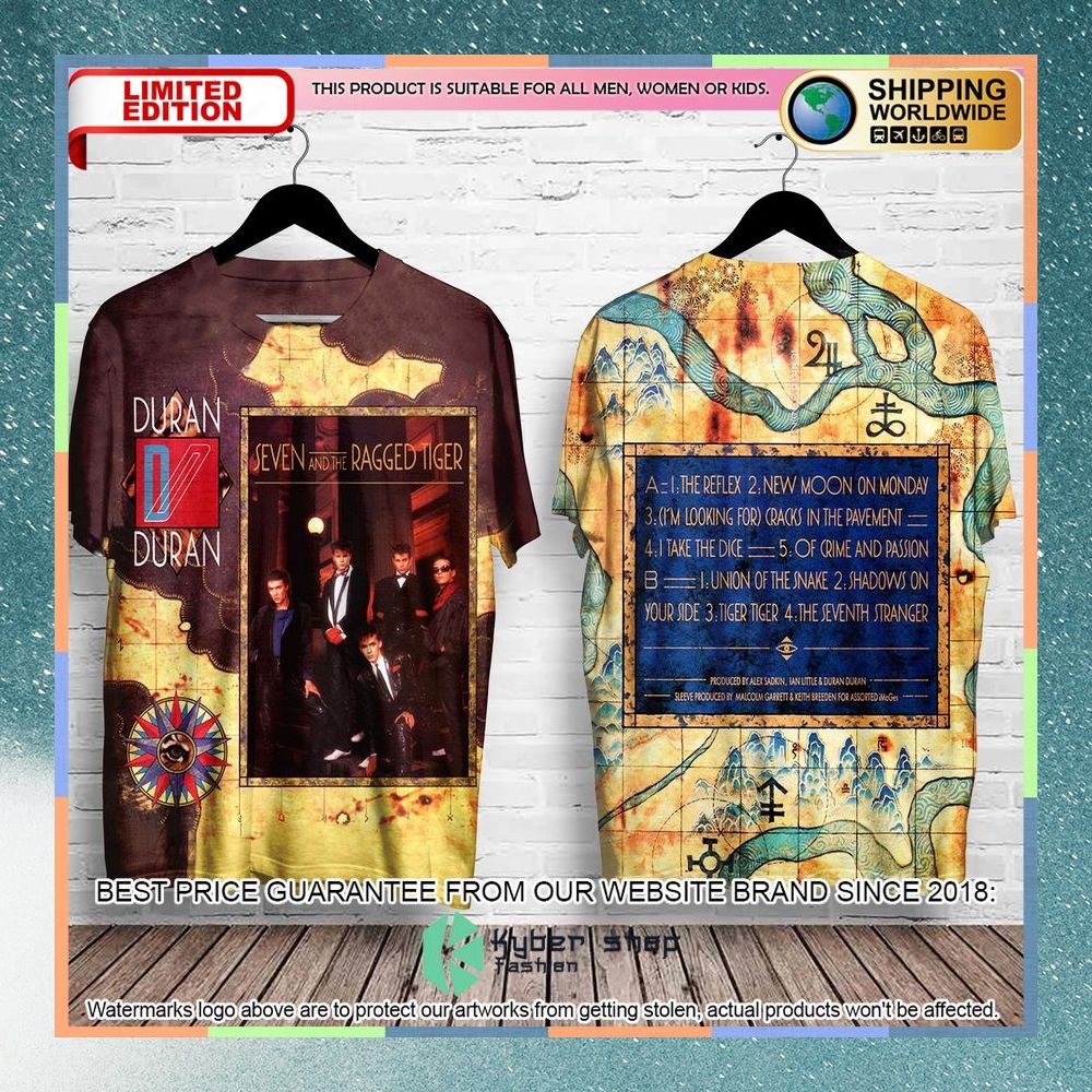 duran duran seven and the ragged tiger album t shirt 1 84