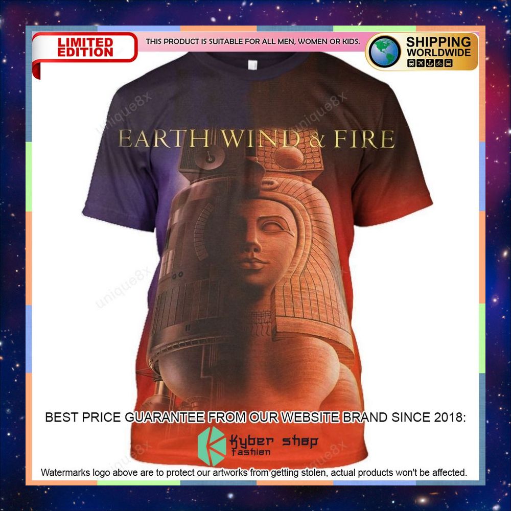 Earth Wind & Fire Raise Album T Shirt 3 earth wind fire raise album t shirt 1 403