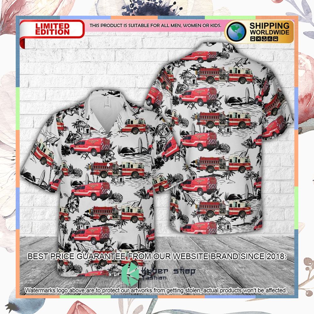 East Williston Fire Department, New York Hawaiian Shirt 3 East Williston Fire Department, New York Hawaiian Shirt word3