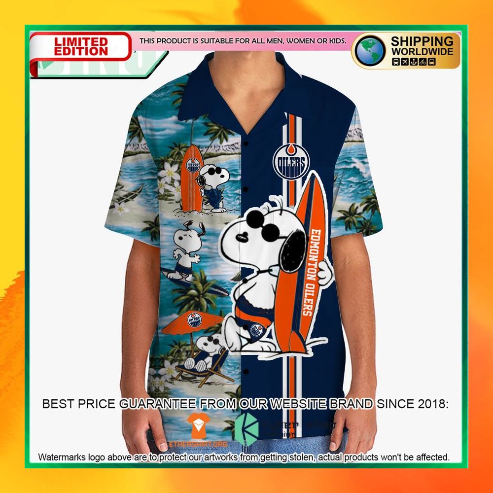 Edmonton Oilers Snoopy Hawaiian Shirt and Shorts 5 edmonton oilers snoopy hawaiian shirt and shorts 2 832