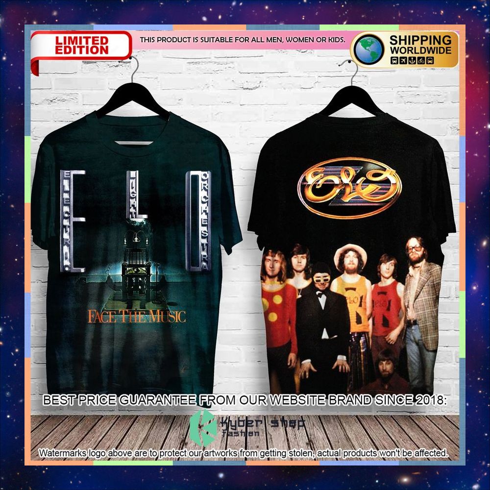 Electric Light Orchestra Face The Music Album T Shirt 3 electric light orchestra face the music album t shirt 1 832