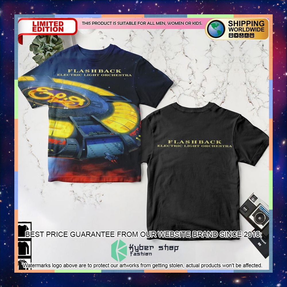 Electric Light Orchestra Flashback Album T Shirt 3 electric light orchestra flashback album t shirt 1 438