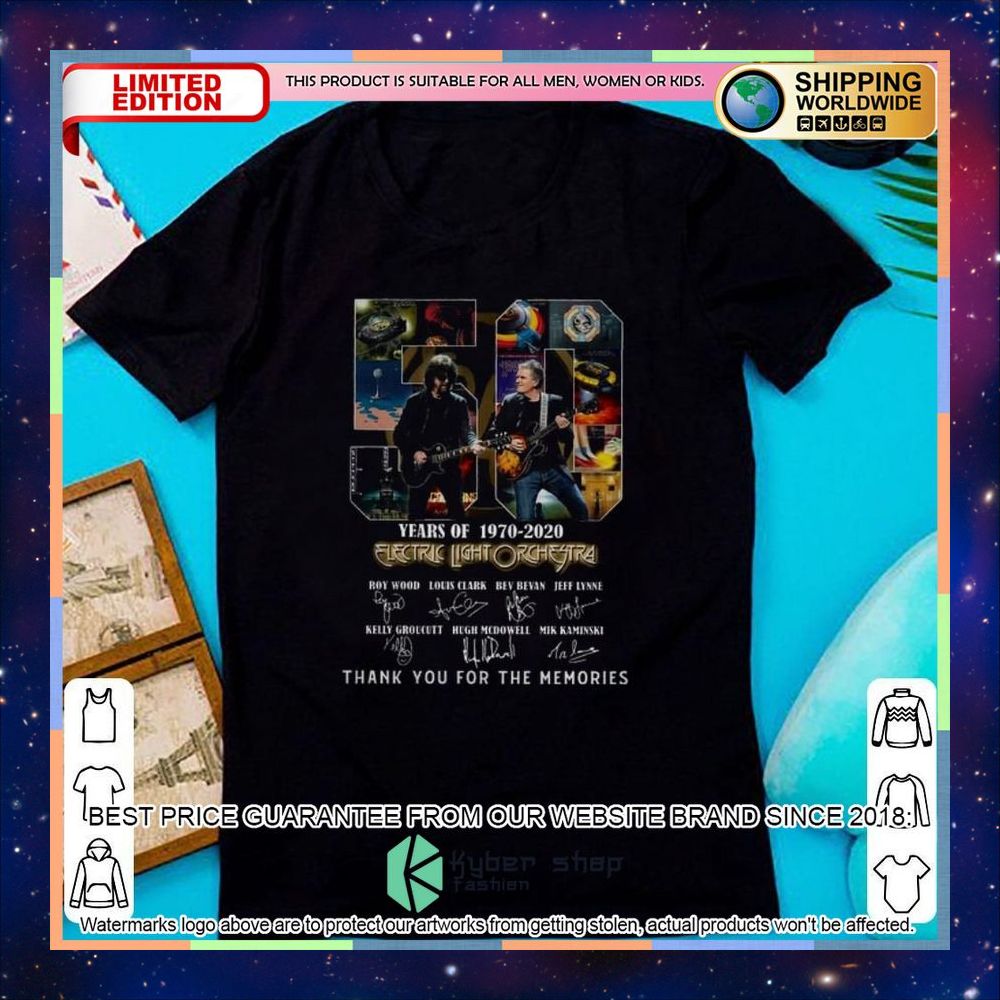 Electric Light Orchestra Years Of 1970-2020 Anniversary Tshirt 3 electric light orchestra years of 1970 2020 anniversary tshirt 1 604