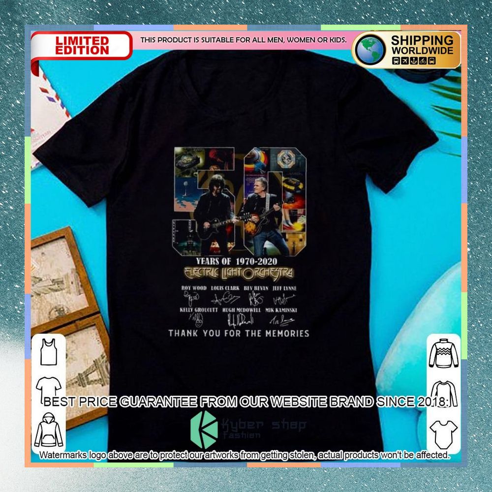 electric light orchestra years of 1970 2020 anniversary tshirt 1 808