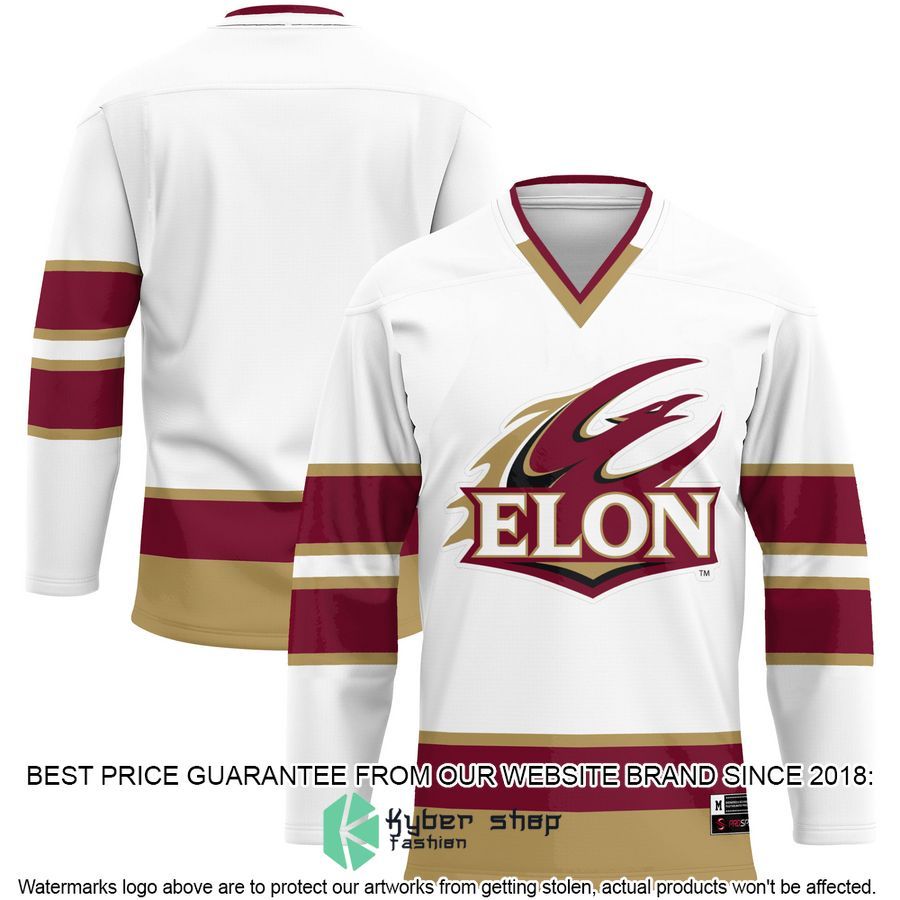 Elon Phoenix White Hockey Jersey