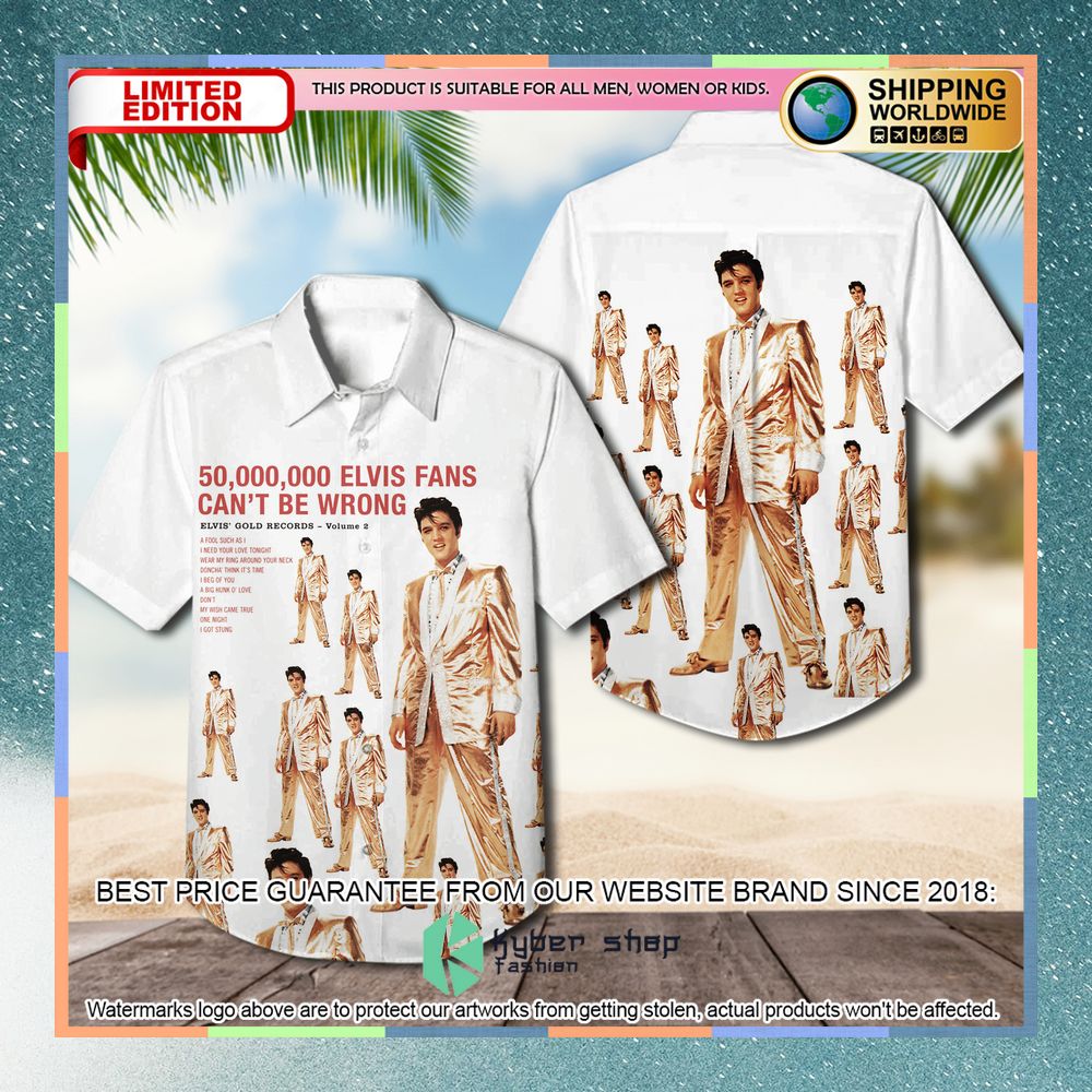 elvis presley elvis fans cant be wrong hawaiian shirt 1 125