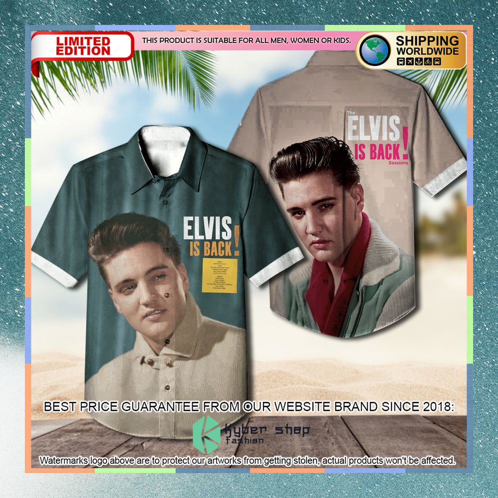elvis presley elvis is back album hawaiian shirt 1 513