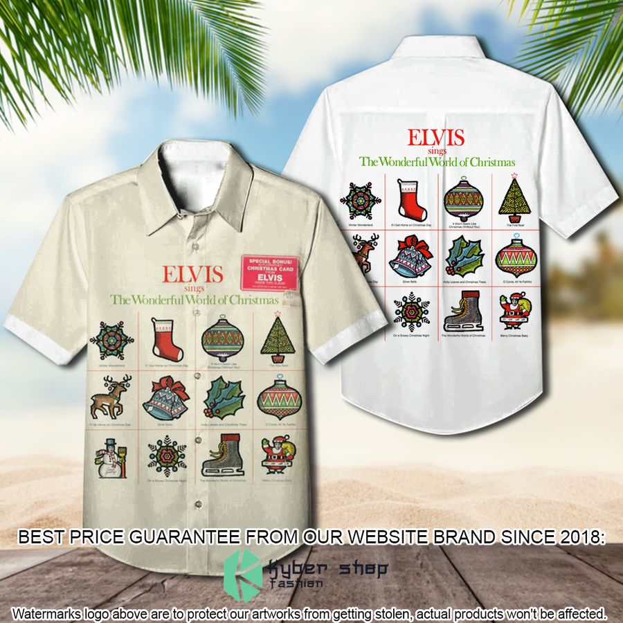 elvis presley elvis sings the wonderful world of christmas album hawaiian shirt 1 506