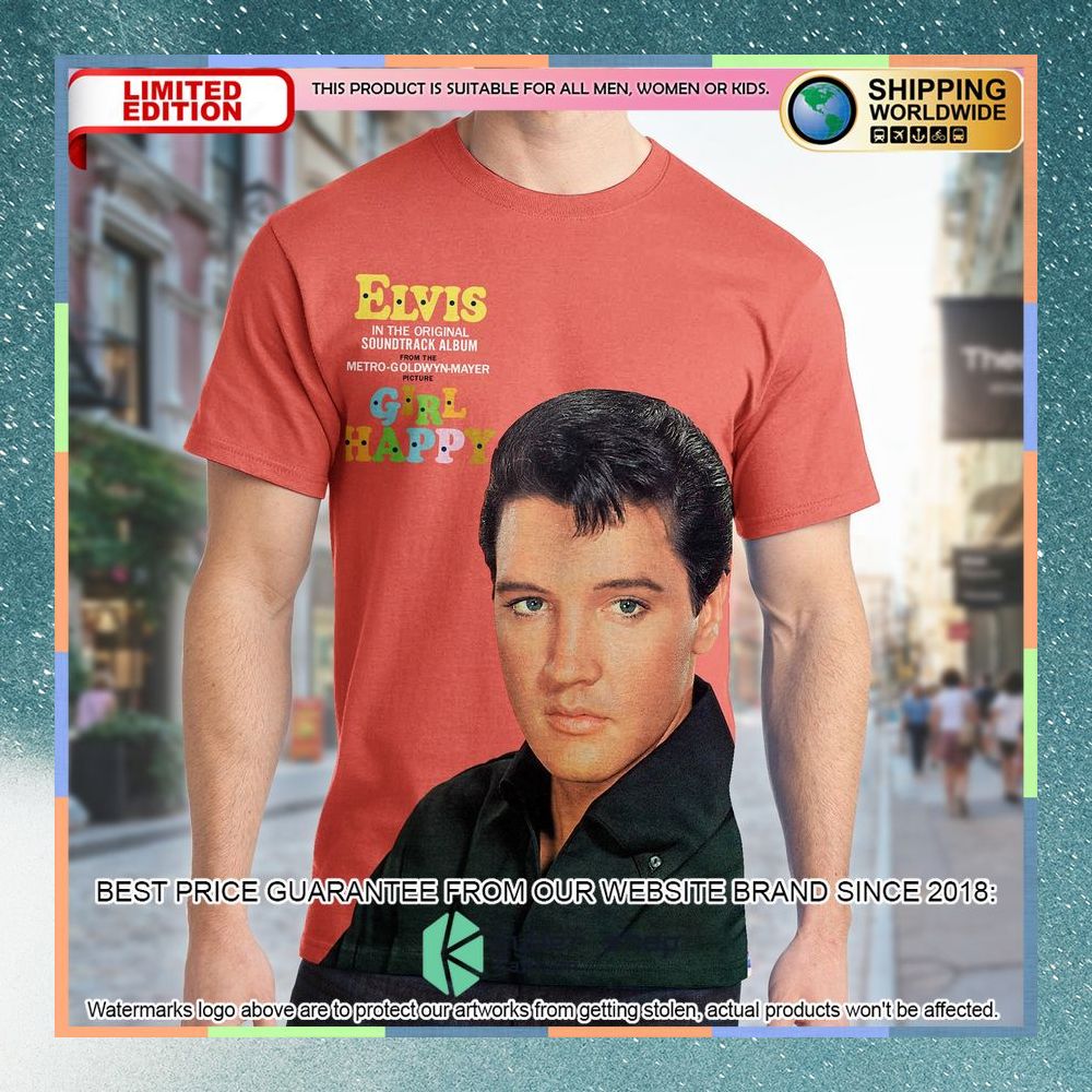 Elvis Presley Girl Happy Album T Shirt 3 elvis presley girl happy album t shirt 1 266