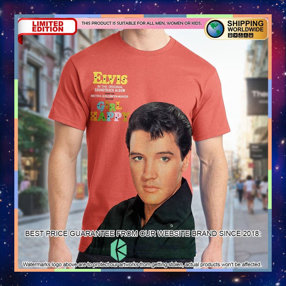 Elvis Presley Girl Happy Album T Shirt 5 elvis presley girl happy album t shirt 1 712