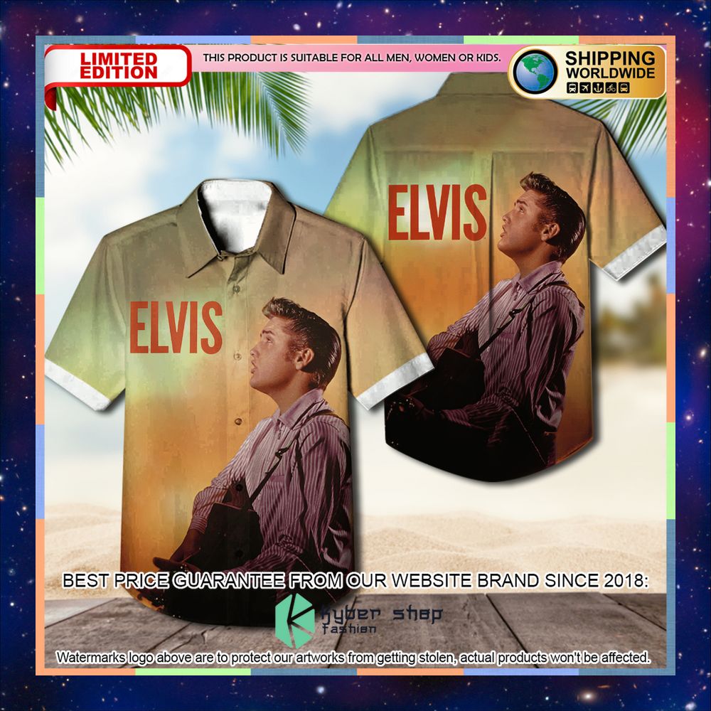 Elvis Presley Guitar Hawaiian Shirt 17 elvis presley guitar hawaiian shirt 1 985