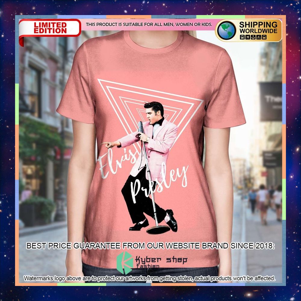 Elvis Presley Pink T Shirt 5 elvis presley pink t shirt 1 808
