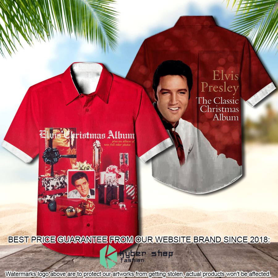 elvis presley the classic christmas album hawaiian shirt 1 194
