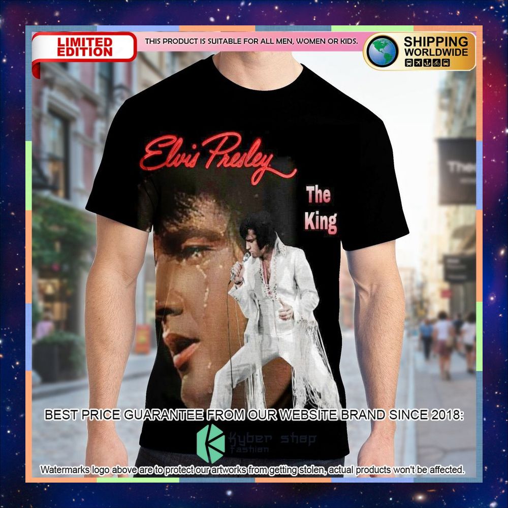 Elvis Presley The King Black T Shirt 5 elvis presley the king black t shirt 1 403