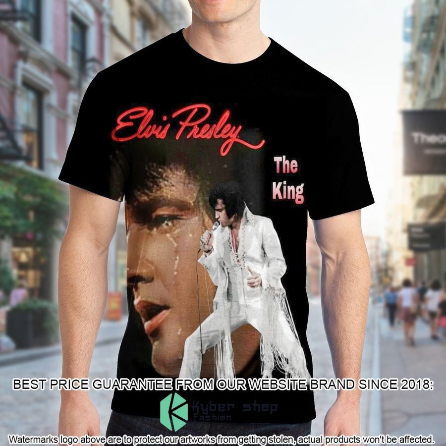 elvis presley the king black t shirt 1 444
