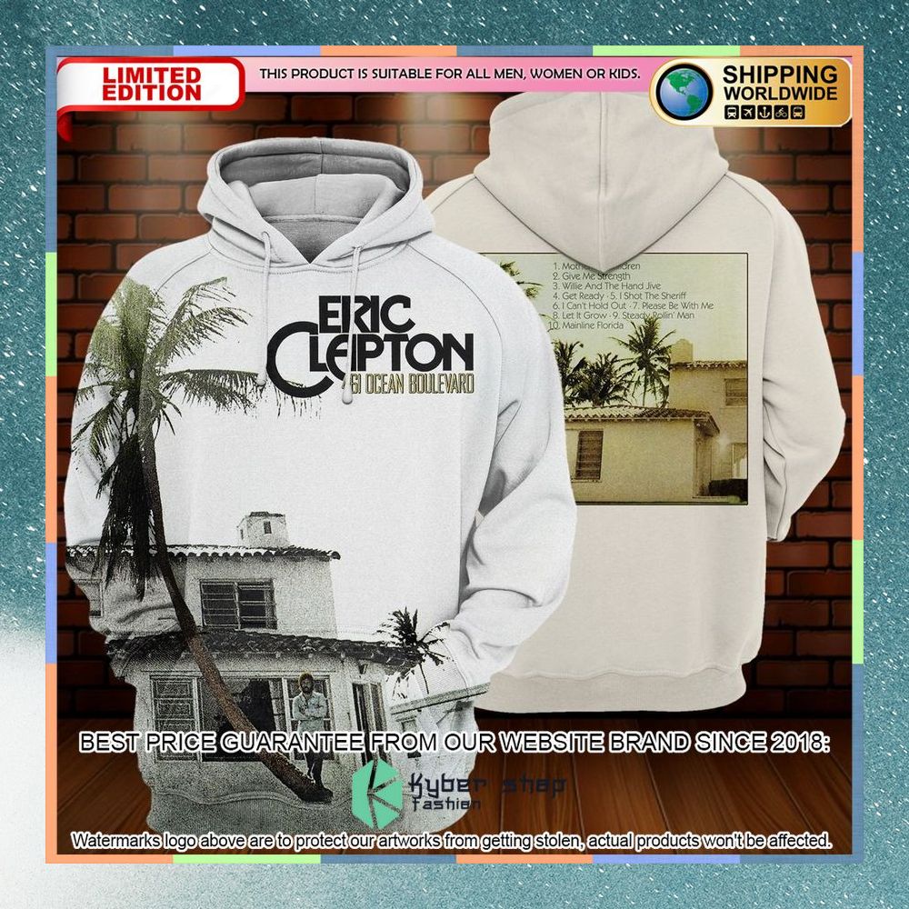 Eric Clapton Ocean Boulevard Album T Shirt 5 eric clapton ocean boulevard album t shirt 2 352